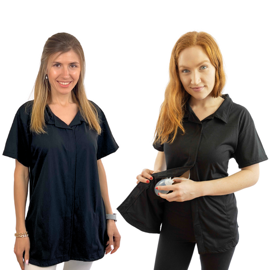 Mastectomy Recovery Top with Velcro Access - Half Sleeve
