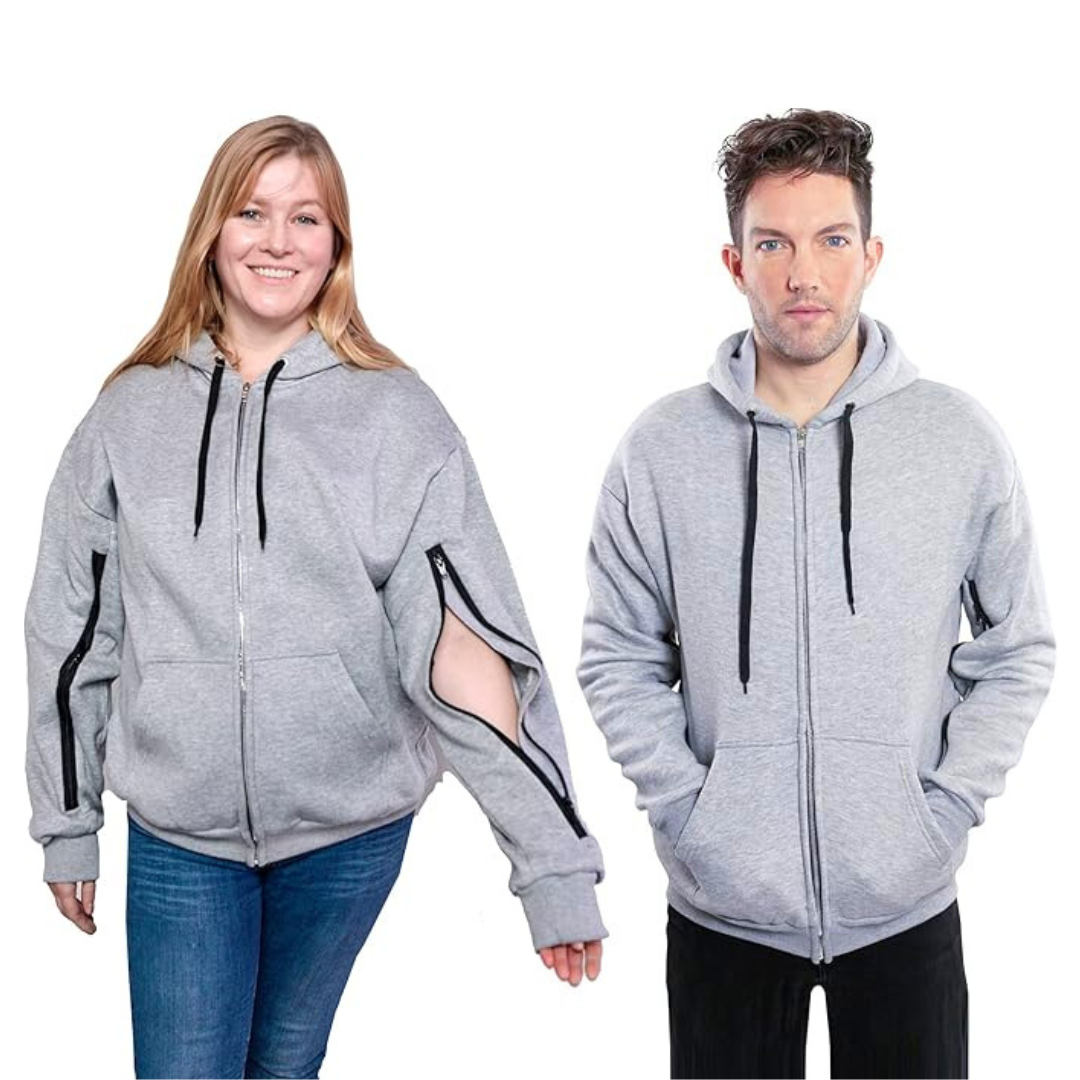 Healing Hoodie with Arm Openings Grey