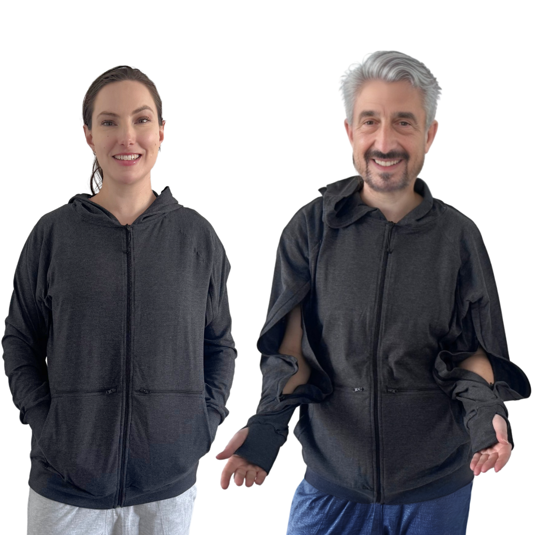 Lightweight Arm Access Hoodie Charcoal 2