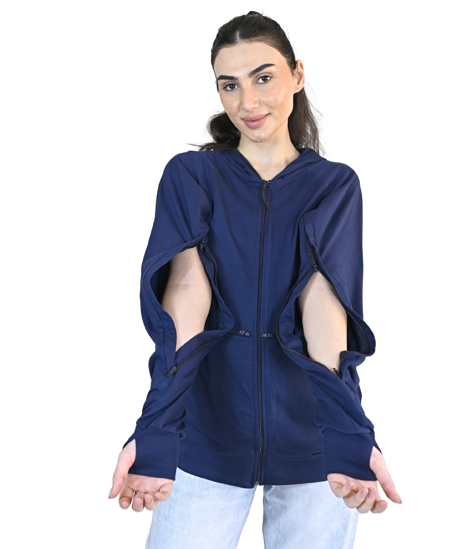 Lightweight Arm Access Hoodie Navy