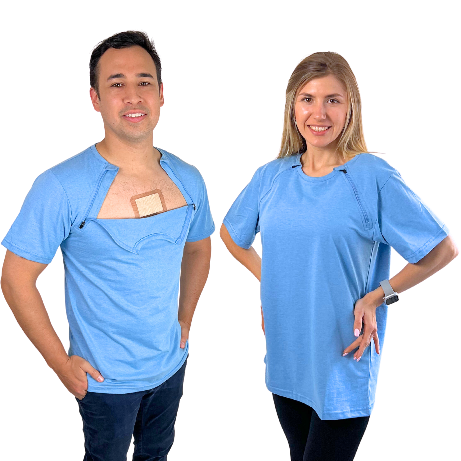 Unisex Port Access Shirt – Half Sleeve Blue