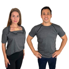 Unisex Port Access Shirt – Half Sleeve Charcoal