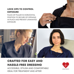 Unisex Chemotherapy Port Access Shirt - Full Sleeve