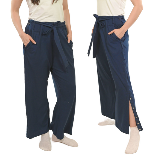 Women Tearaway Post Surgery Recovery Pajamas with Side Snaps & Pockets