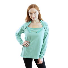 Women’s Chest Port Access Shirt – Long Sleeve Green