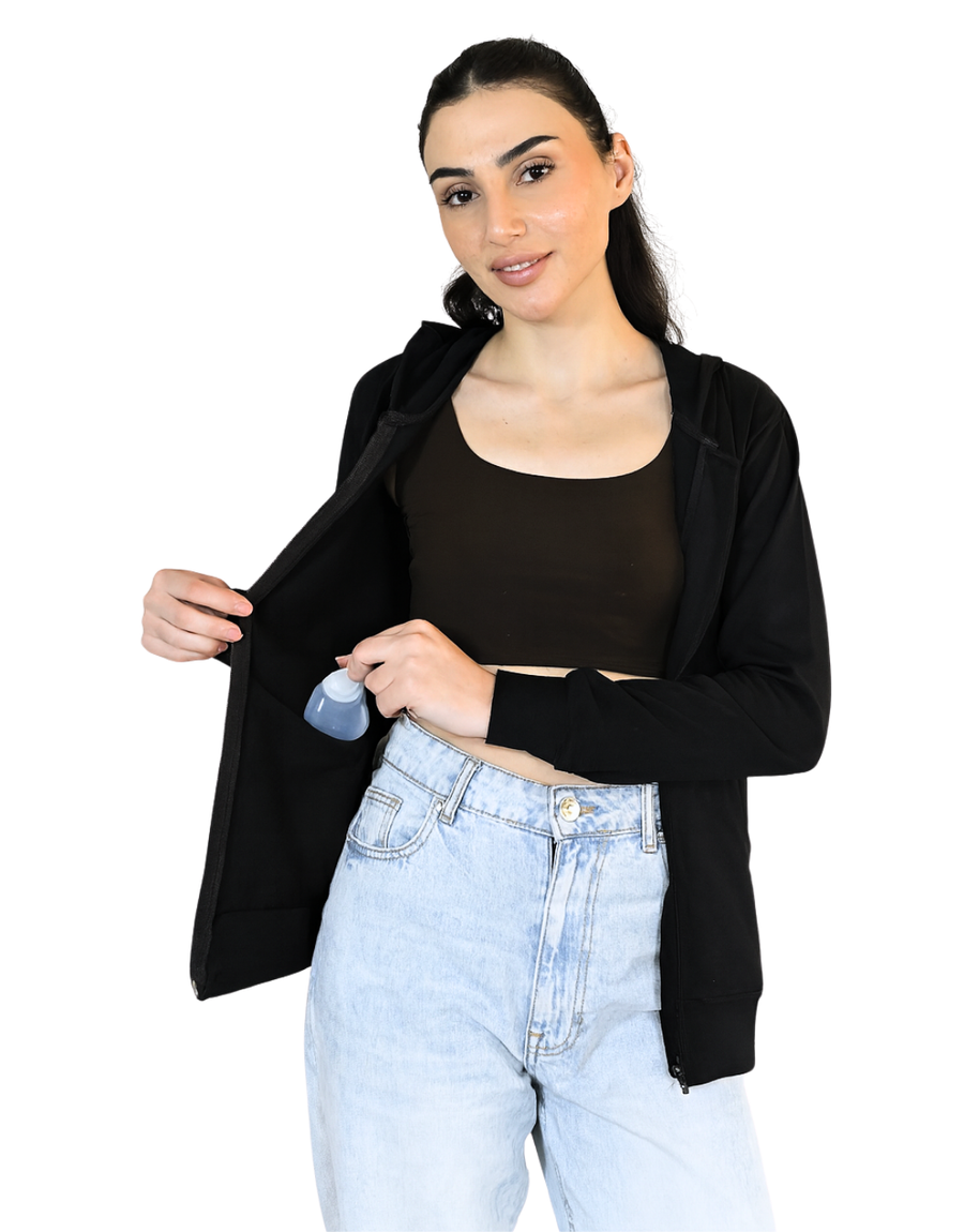 Front zip, no overhead