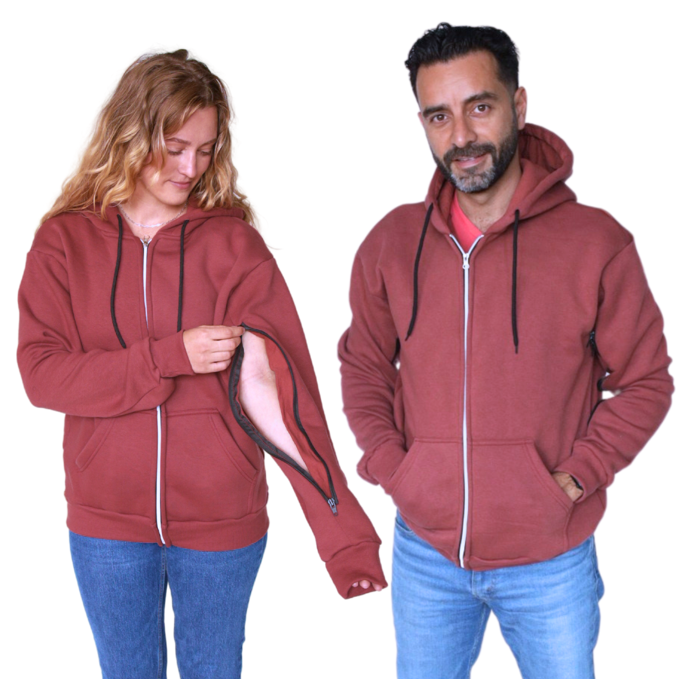 Healing Hoodie with Arm Openings Pink