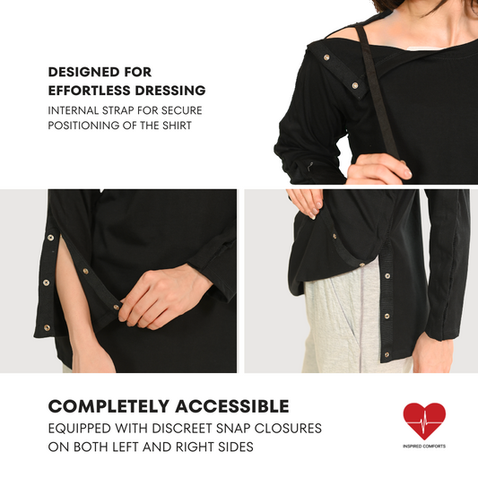 Womens Post Shoulder Surgery Shirt- Full Sleeve