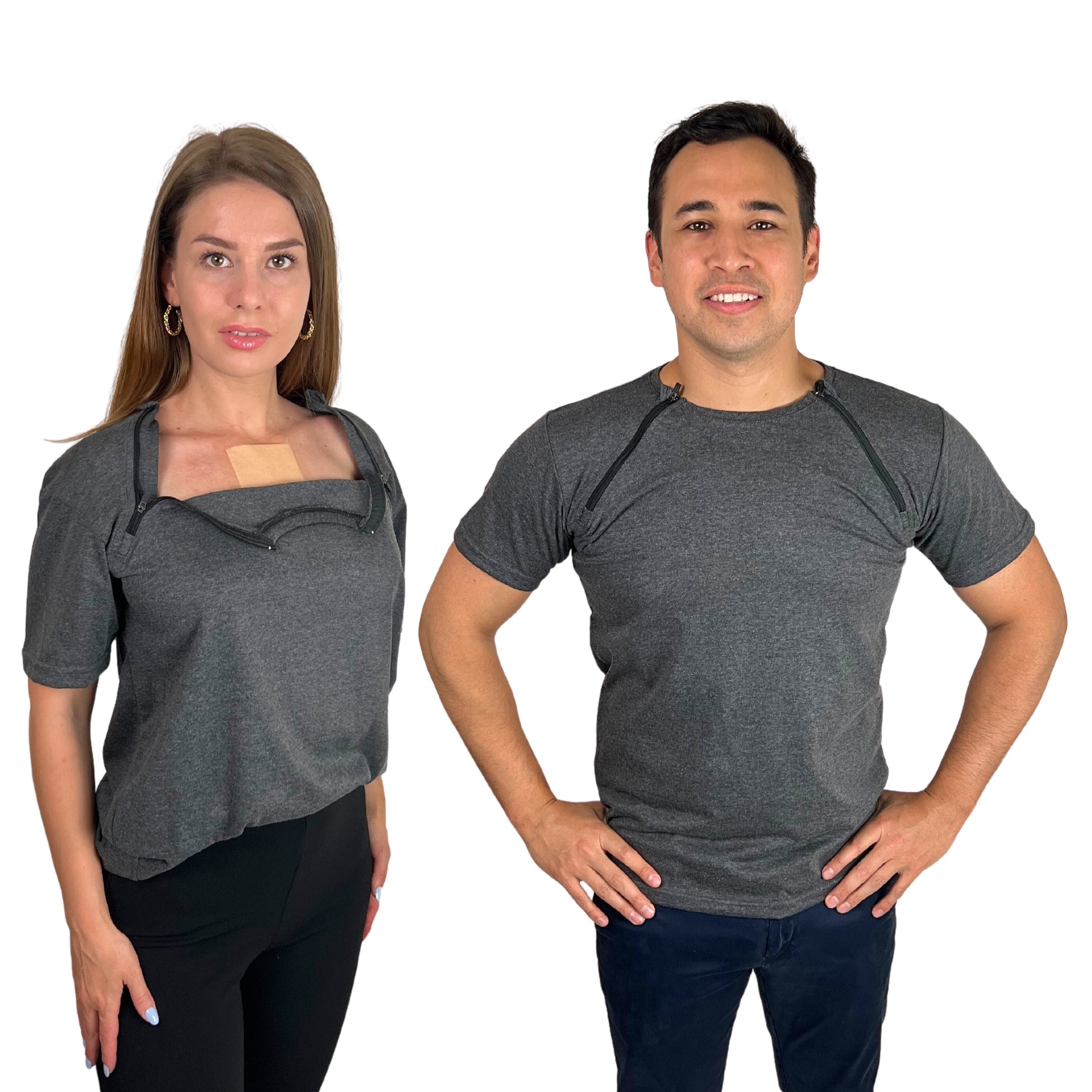 Unisex Port Access Shirt – Half Sleeve Charcoal